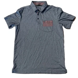 Camisa polo de golf Travis Mathew para hombre talla mediana azul algodón Pima Harbour Island - Imagen 1 de 8