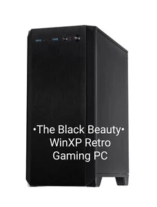 The Black Beauty - Windows XP Retro Gaming PC inkl. Betriebssystem - Afbeelding 1 van 21
