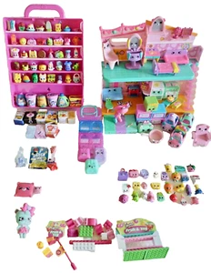 sHOPKINS DOLL HOUSE DISPLAY CASE CHARACTERS ACCESSORIES CARS TOY LOT neocurio - Picture 1 of 13
