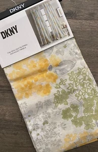 DKNY 2 Light Filtering Rod Pocket Window Curtain Drapes Floral Fields 50 x 84/96 - Picture 1 of 6