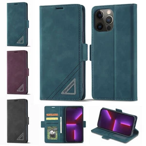 Magnetic Flip Leather Wallet Phone Case For iPhone 14 13 12 11 Pro Max XR XS 8 7 - Picture 1 of 39