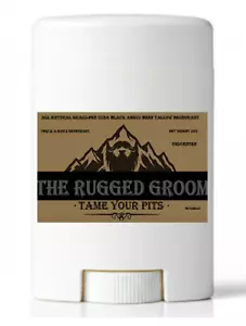 RUGGED GROOM MEN'S 100% USDA GRASS-FED BLACK ANGUS BEEF TALLOW DEODORANT!! - Picture 1 of 4