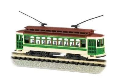 Bachmann 61093 N Scale GREEN BRILL TROLLEY - Image 1 of 2