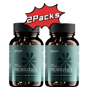2pcs BIOMA Probiotics for Weight Management & Digestive Health 60 Caps New - Picture 1 of 9