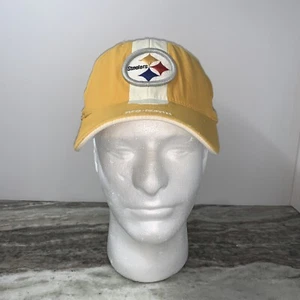 VTG Pittsburgh Steelers Logo Vintage Vertical Stripe Baseball Fitted Cap Hat - Picture 1 of 8