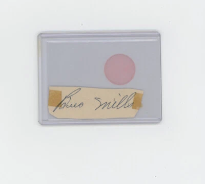 Buster Mills 1934 Cardinals, 1940 Yankees cut signature  JSA - Image 1 of 2