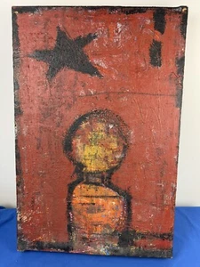 Aaron Newburg 6/02 Abstract Painting 30" x 20", Thick Wood Stretcher 2 5/8" - Picture 1 of 17