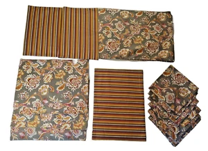 WELTMARKT Tischläufer 6 Tischsets, 6 Servietten Wende Blumen Neu 13 Stück - Bild 1 von 7