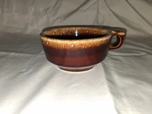 1 Vintage Hull Pottery Soup Mug Brown Drip Glaze Cup Bowl Oven Proof USA - Picture 1 of 9