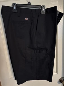 NEU Dickies Herren 11" lockere Passform mehrere Taschen Arbeitsshorts GRÖSSE 40-schwarz Cargo - Bild 1 von 14