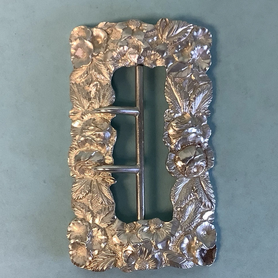 "Hebilla de cinturón de plata de ley de A.Jacobi & Co.3 1/4""H 1,375 ozt. Foto 1 de 4