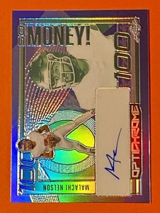 2023 MALACHI NELSON RC AUTO 2/8 LEAF ECLECTIC SO MONEY BLUE PRISMATIC OPTICHROME - Picture 1 of 2