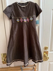 NWT Anavini Hand Smocked Holiday Dress - Girls Size 6x - Picture 1 of 13