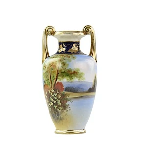 Noritake Twin Handled Vase, Landscape - Picture 1 of 5