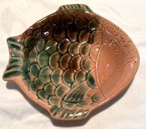 Vintage 1950's-Era Italy Pottery Fish Serving Bowl Signed by Baldelli VGC - Picture 1 of 9