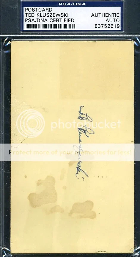 Ted Kluszewski Psa/dna Authentic Signed 1952 Gpc Postcard Autograph - Image 1 of 1