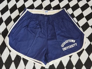 Vintage 70s Champion Track Shorts XL Georgetown University Logo Bar Tag USA - Bild 1 von 6