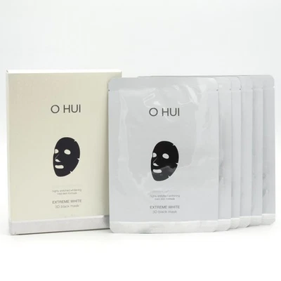 O HUI Extreme White 3D Black Mask 27g x 6ea Whitening K-Beauty - Image 1 of 4