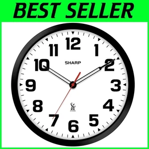 Atomic Wall Clock - Black - Modern Design - Battery Operated - Picture 1 of 9