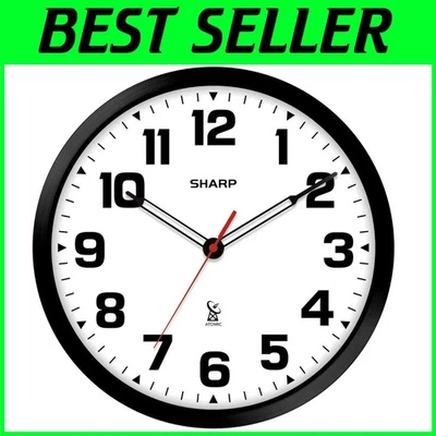 Atomic Wall Clock - Black - Modern Design - Battery Operated - Image 1 of 4