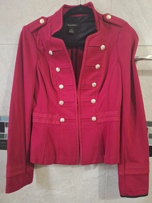 Victorian Military Jacket Blazer  Size 4  White House Black Market  Read - Image 1 of 4