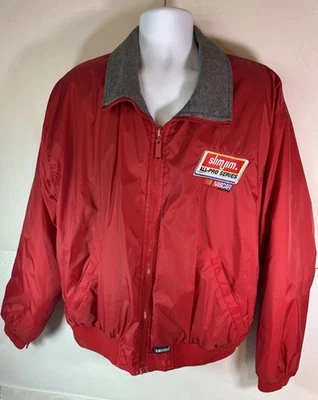 Vintage NASCAR Slim Jim Branded Red Winter Jacket Size Large - Image 1 of 4