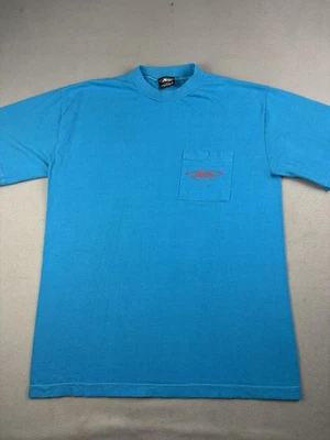 Camiseta de Bolsillo Hobie Tablas de Surf De Colección Para Hombre Talla Grande Azul Surf Patín Años 90 Foto 1 de 4