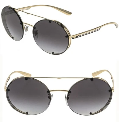BVLGARI BV6127 6127 B.ZERO1 Gold Black Metal Oval Blinker Industrial Sunglasses - Image 1 of 4