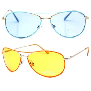NEW Round Aviator Sunglasses Classic Men Women Designer Style FREE shipping - Picture 1 of 13