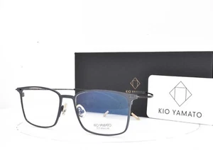 Kio Yamato Eyeglasses Dark Gray Blue Titanium Flexible Temples 54-17-150 500U 03 - Picture 1 of 4