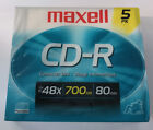 Maxell Cd-R New In Wrapper Computer Use Up To 48X 700Mb 80-Minute 5 Pack