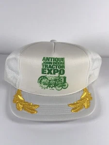 Vintage VTG Rare Antique John Deere Tractor Expo Trucker Hat Cap Snapback - Picture 1 of 6