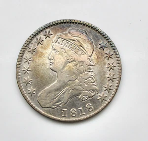 Medio dólar busto tapado 1818 elección XF/extremadamente fino - Imagen 1 de 2