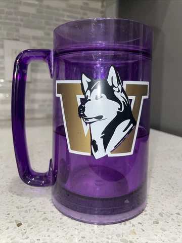 THERMO SERV---WASHINGTON HUSKIES--INSULATED GLASS--BEVERAGE--SHIPS FREE Cover