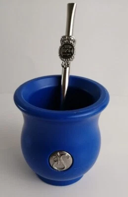 Auténtico juego de tazas y bombilla de mate argentino para rico té de mate tradicional Foto 1 de 4