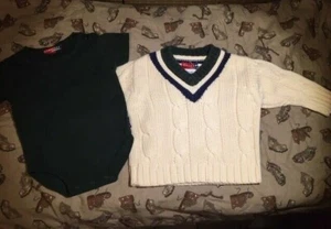 Vintage Gymboree 1998 Flight School ? 1999 sweater bodysuit 6-12 12-18 set lot - Picture 1 of 7