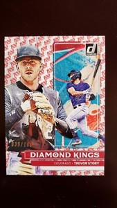 TREVOR STORY 2022 Donruss DIAMOND KINGS ONE HUNDRED EMOJI PARALLEL #/100