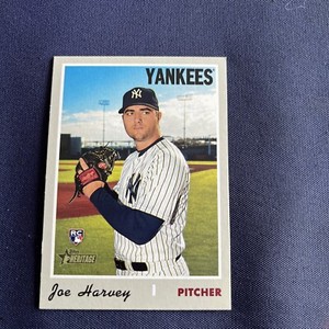 2019 Topps Heritage High Number Joe Harvey RC #698 New York Yankees