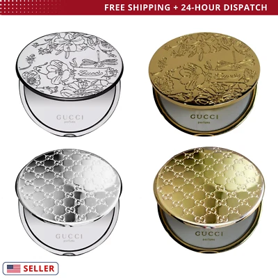 Espejo de Maquillaje Gucci Diseño Monograma Repujado - Auténtico | VENDEDOR DE EE. UU. Foto 1 de 3