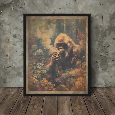 Arte de pared SASQUATCH CANNABIS SMOKE, póster Bigfoot 420 Pothead, decoración Yeti Weed Foto 1 de 4