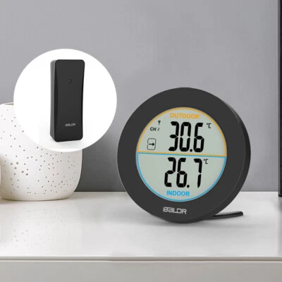 BALDR Wireless Hygrometer Thermometer Indoor Outdoor with Sensor C/F Display - Image 1 of 4