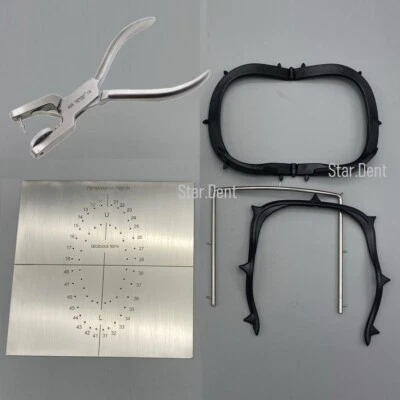 Marcos de presa de goma dental Endo soporte Hager marco de plástico punzones de acero plantilla Foto 1 de 4