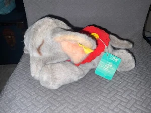 VINTAGE STEIFF FLOPPY DUMBO 571020 SLEEPING ELEPHANT 25cm ALL TAGS RARE HTF - Picture 1 of 7
