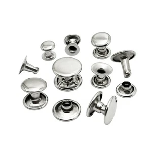 Single/Double sided Rivets Studs Stainless steel Rivets Leather Craft Repair DIY - Picture 1 of 25
