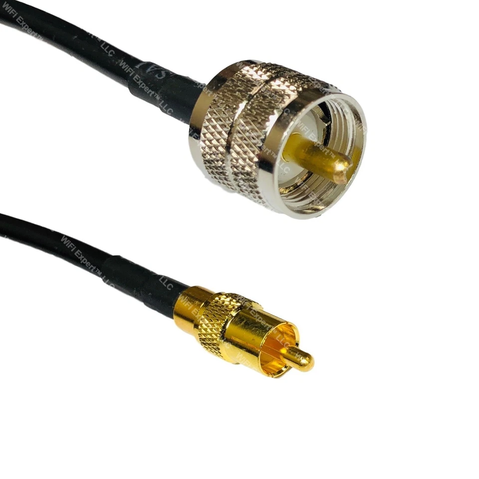 3 feet RG58 PL259 UHF MALE to RCA Male Coaxial cable High Quality ships from USA - Image 1 of 4