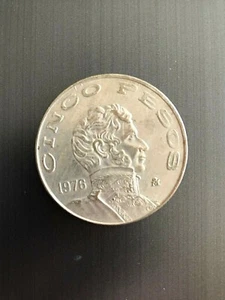 1976Mo Mexico 5 Pesos Circulated KM# 472 - Picture 1 of 2