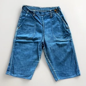 Bermudas de mezclilla Wrangler Blue Bell de los años 50 cremallera lateral faltan talla 26x12 de colección EE. UU. - Imagen 1 de 17
