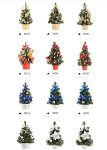 Weihnachtsbäume künstlicher Mini  Weihnachtsbaum Tannenbaum geschmückt 2er-Set* - Bild 1 von 6