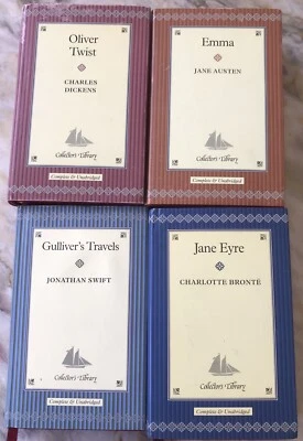 4 CLASSIC NOVELS “OLIVER TWIST” “JANE EYRE” “EMMA” “GULLIVER’S TRAVELS” POCKET! - Image 1 of 4