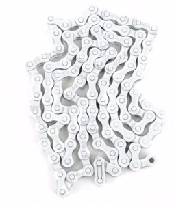 Mission 410 (White) BMX 1/2x1/8 Teflon Coated Bike Chain - Picture 1 of 1